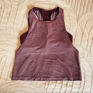 Lululemon Extra Mile Tank Heathered Garnet/Garnet